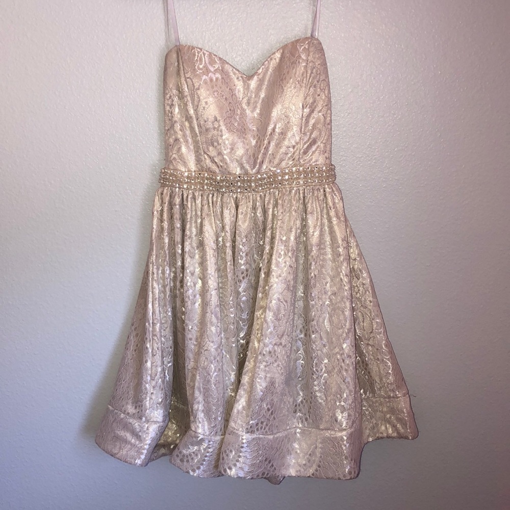 Off white strapless dress